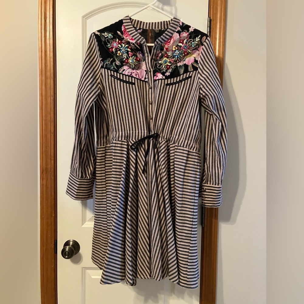 Beautiful Western Stripped Dress